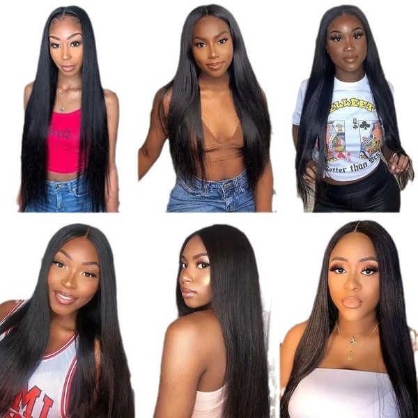 Women's split straight wig headband