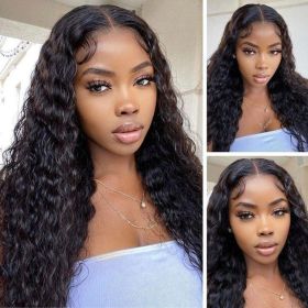 Human hair, wig, long curly hair