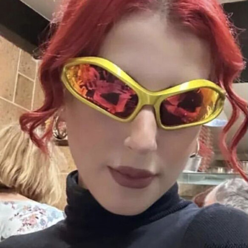 Irregular shaped sunglasses, fashionable sunglasses