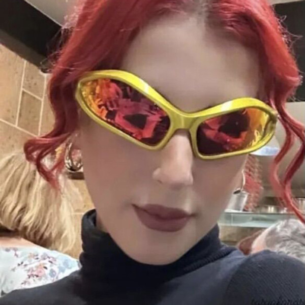 Irregular shaped sunglasses, fashionable sunglasses