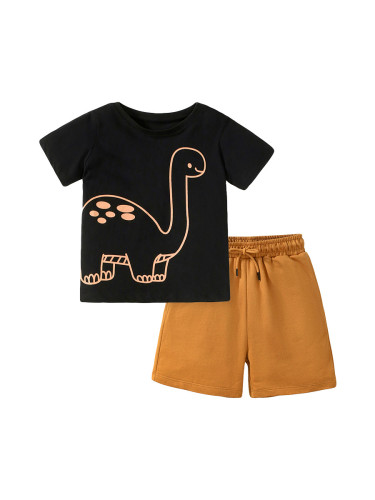 Short sleeved T-shirt and pants set for boys, two-piece set