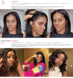 Mid wave wave T-shaped lace wig