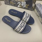 Embroidered one word versatile adult fashion lightweight flat bottomed slippers
