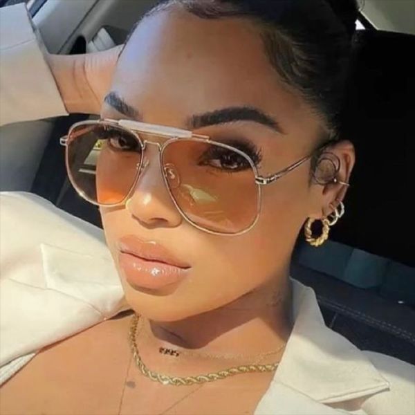 Women's metal framed sunglasses