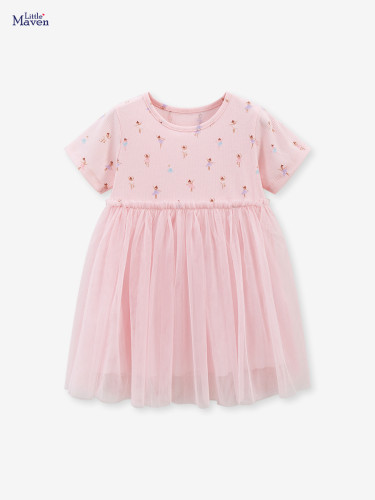 Short sleeved princess dress for children