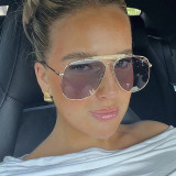 Women's metal framed sunglasses