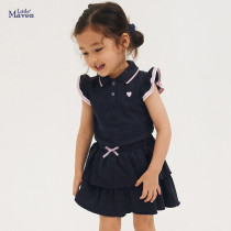 Two piece set of pure cotton knitted children's short skirts