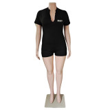 Large size women's fashion jumpsuit, fat woman