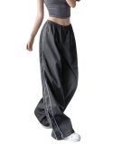 Drawstring casual elastic waist multi-color long pants