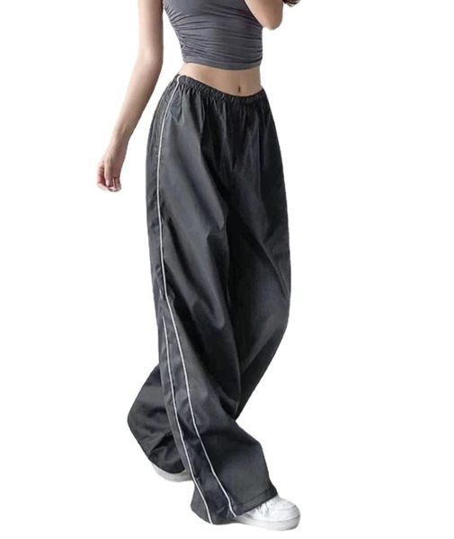 Drawstring casual elastic waist multi-color long pants