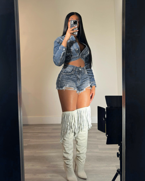Denim hot diamond set