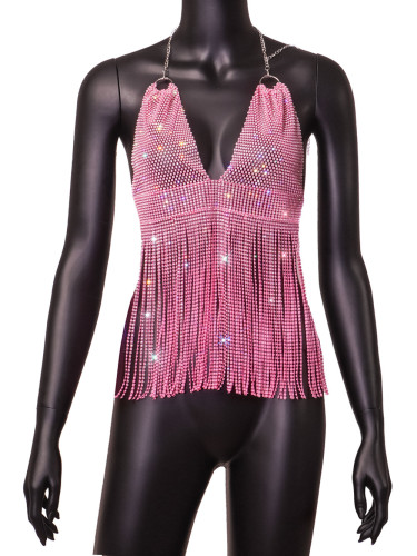 Open back short camisole shirt