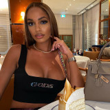 Solid color small strap top
