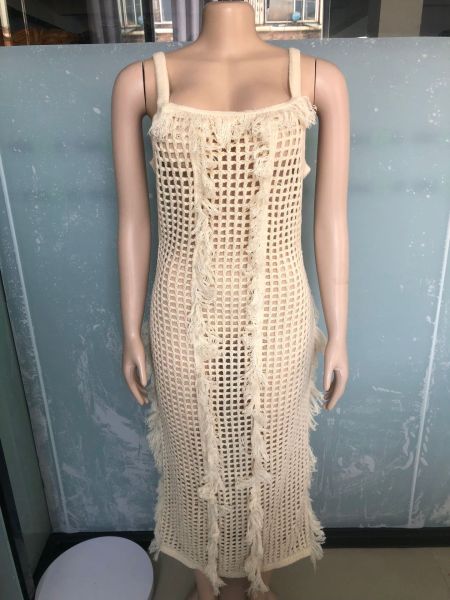 Women's dress, fashionable sunscreen cover up, beach long skirt