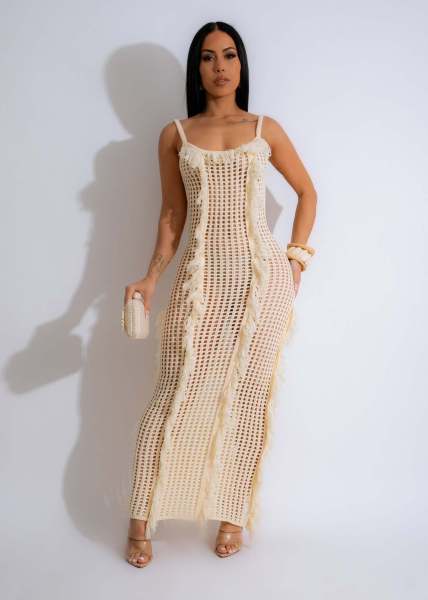 Women's dress, fashionable sunscreen cover up, beach long skirt