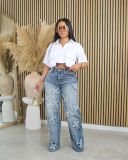 Women's short sleeved unique solid color half cut shirt