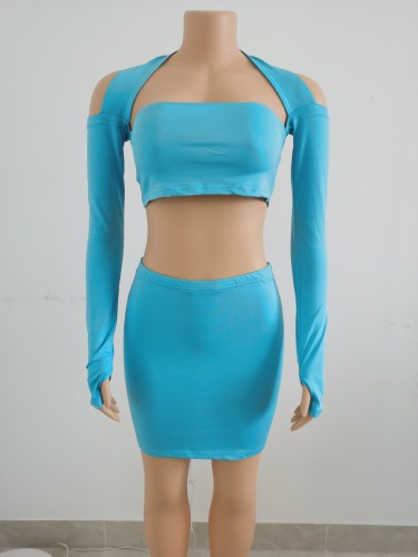 Women's tight fitting hip lifting short skirt