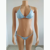 Swimwear Perspective Mesh Skirt Set