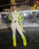 Velvet sports tight fitting and hip lifting high elastic jumpsuit