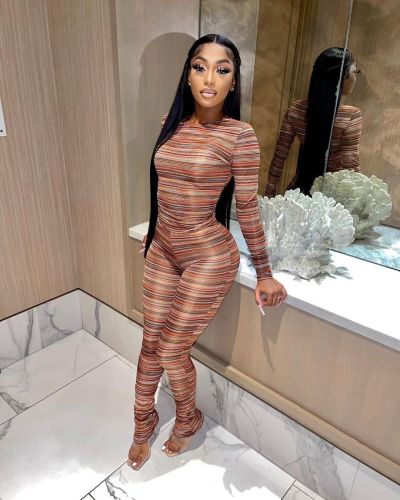 Milk silk long sleeved pants two-piece set