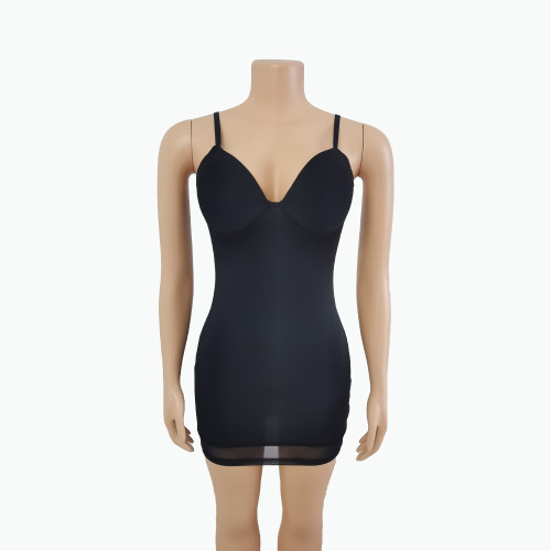 Open back camisole slim fit dress