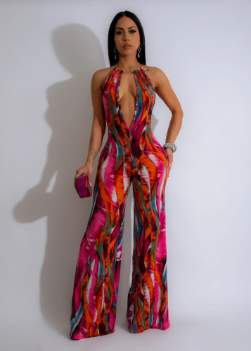 Leisure printed jumpsuit