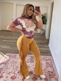 Sexy slim fitting tassel buttocks flared pants