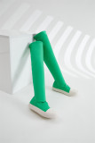 Over the knee length boots for women in large sizes, versatile and minimalist elastic