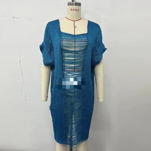 Loose and fashionable gold silk solid color sun protection beach cover up