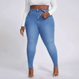 High stretch denim leggings
