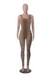 Women's printed sleeveless vest jumpsuit