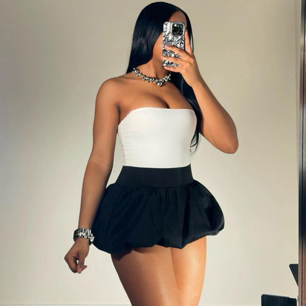 Bubble skirt high waisted ultra short skirt