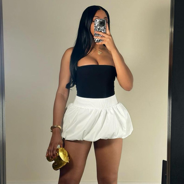 Bubble skirt high waisted ultra short skirt