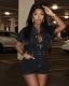 Short sleeved elastic slim fit jumpsuit shorts