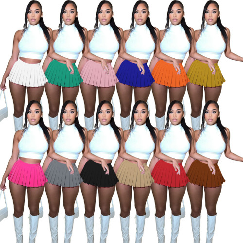 Sexy mini pleated short skirt