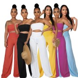 Women's two-piece set of strapless pants