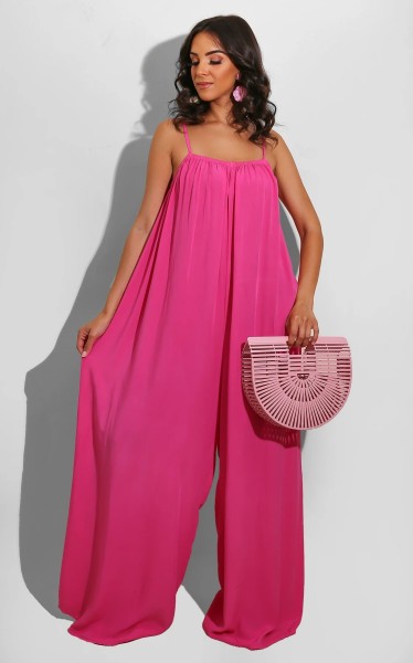Solid color camisole women's jumpsuit