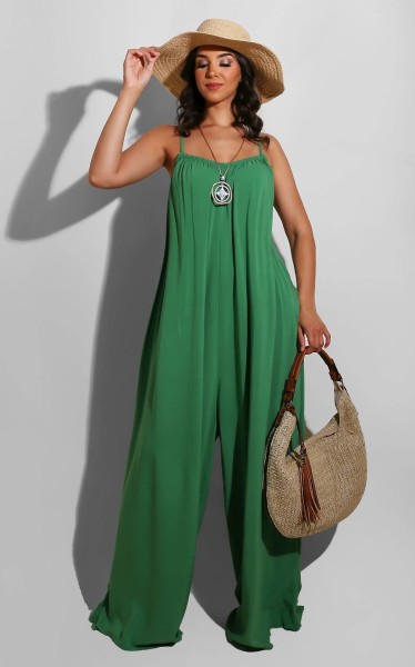 Solid color camisole women's jumpsuit