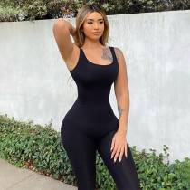 Yoga slim fit backless all-in-one pants