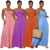 Open back bow tie women's dress
