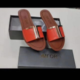 Hardware buckle casual flat slippers