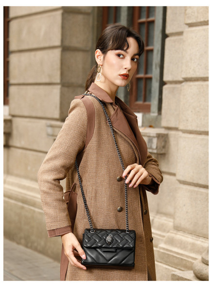 Chain women's bag, single shoulder crossbody bag, eagle head small bag