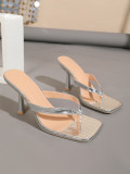 Sandals with high heels and flip flops