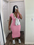Deep V-pit stripe dress