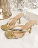 Sandals with high heels and flip flops