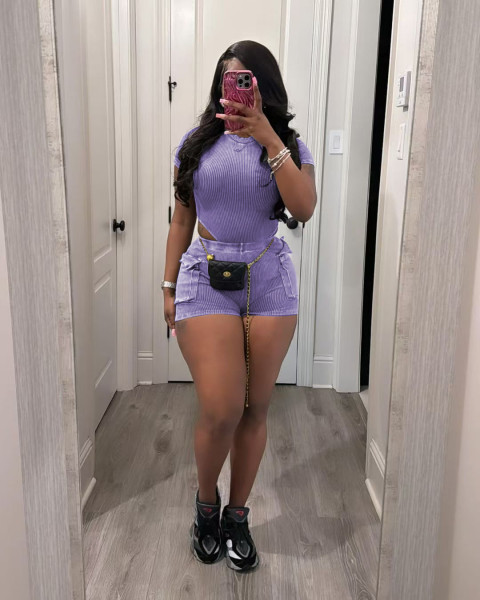 Women's water washed jumpsuit shorts set