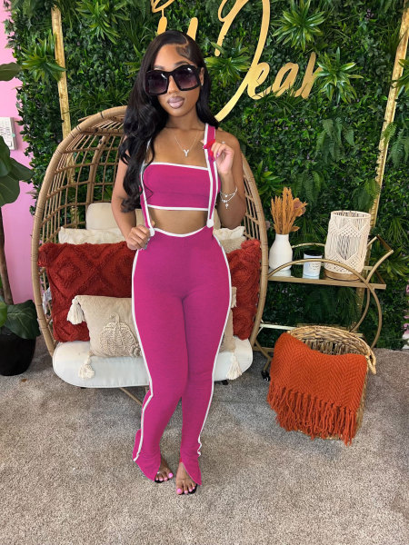 Two piece set of straps and pants