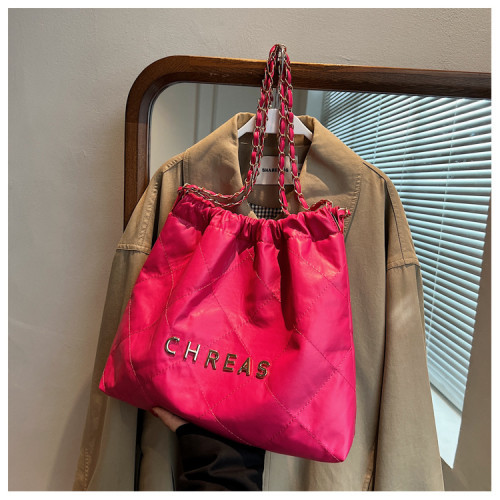 Lingge Chain Bag Embroidered Thread Single Shoulder Underarm Bag