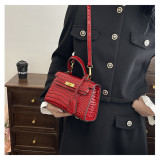 Crocodile Pattern Versatile Handbag
