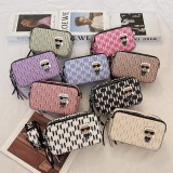 Cartoon shoulder bag with trendy buckle and versatile camera bag